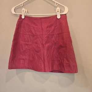 Free People Revolve Skirt Days in The Sun Mini Suede Womens 2 Mauve Pink